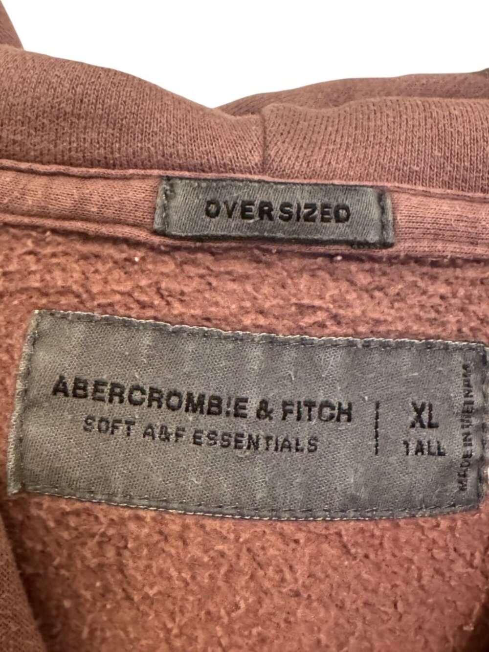 Abercrombie & Fitch XL Tall Oversized Hoodie Sweatshirt Soft A&F Essentials - Picture 2 of 7